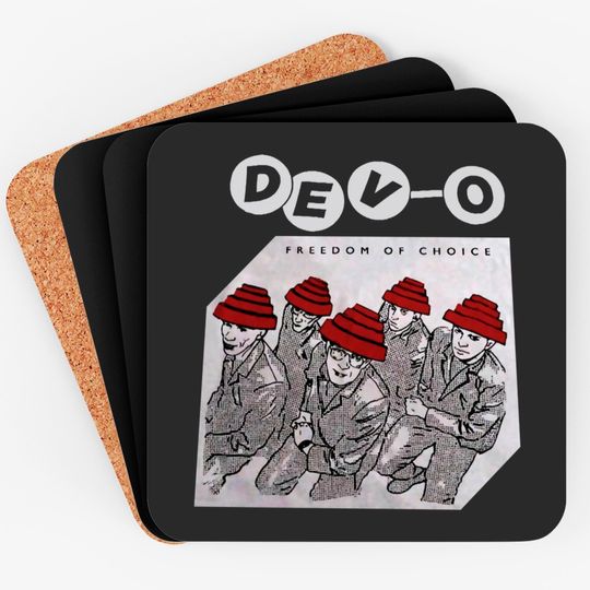 Discover Devo Band PREMIUM Coaster, Devo Freedom and Choice Coasters