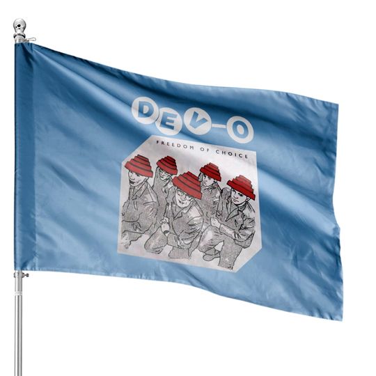 Discover Devo Band PREMIUM House Flag, Devo Freedom and Choice House Flags