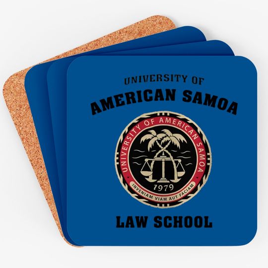 Discover University of American Samoa Law School Coaster American Samoa Logo Coasters