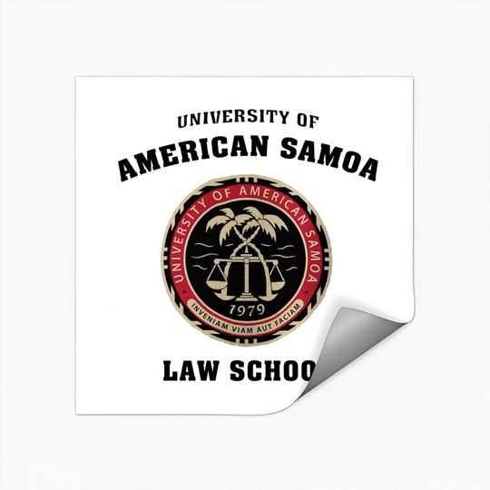 Discover University of American Samoa Law School Sticker American Samoa Logo Stickers