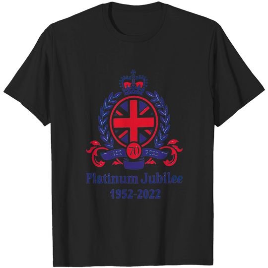 Discover Queen Elizabeth II Platinum Jubilee 2022 CELEBRATION T shirt Union Jack Tshirt The Queen's Crown T shirt