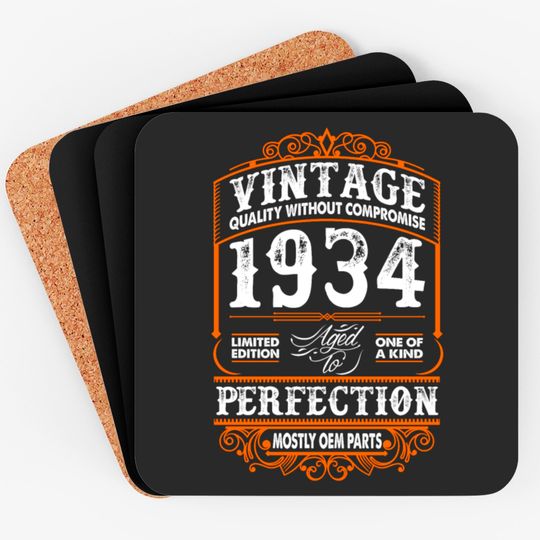 Discover Vintage 1934 Perfection Mostly OEM Parts Coasters