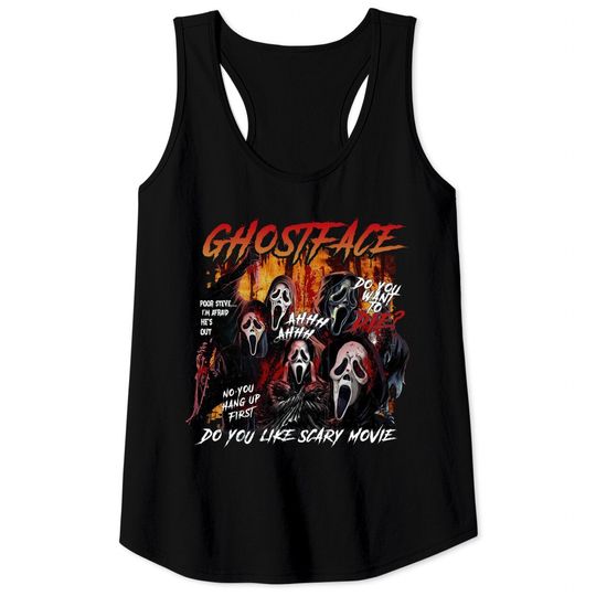 Discover Vintage Scream Ghostface Tank Tops