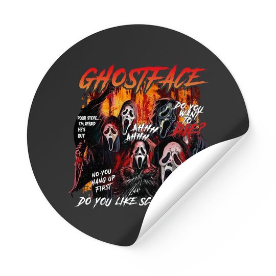 Discover Vintage Scream Ghostface Stickers