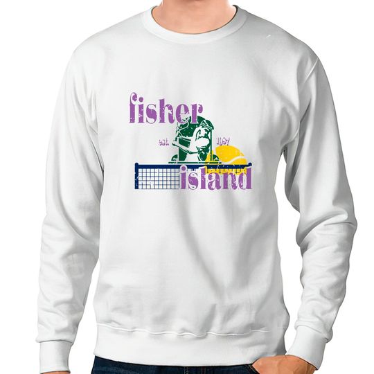 Discover Fisher Island Vintage Style Unisex Sweatshirt | Fisher Island Crewneck | Miami Crewneck