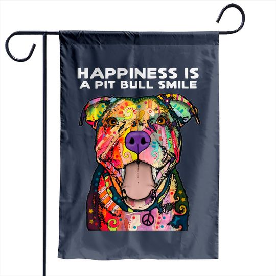 Discover Pit Bull - Happiness Is A Pit Bull Smile Garden Flags