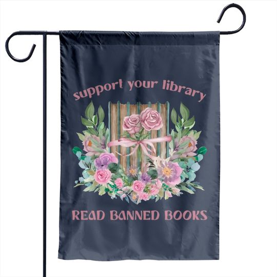 Discover Read Banned Books Garden Flag: Support Your Library | Garden Flags for Librarian