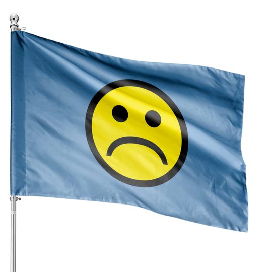 Discover Sad Face House Flags