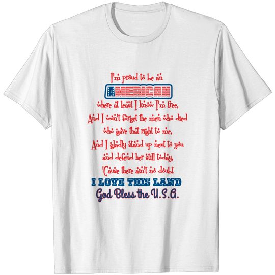 Discover American - I'm proud to be an American t-shirt T-shirt