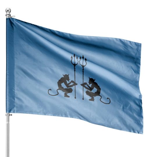 Discover Devilish Devil House Flags