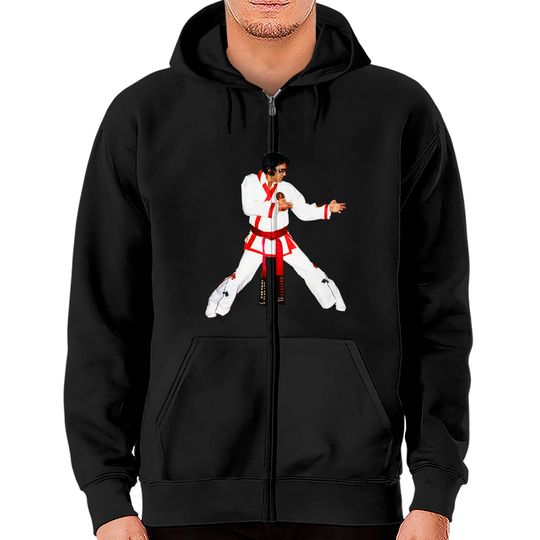 Discover Karate Elvis - Elvis Presley - Zip Hoodies