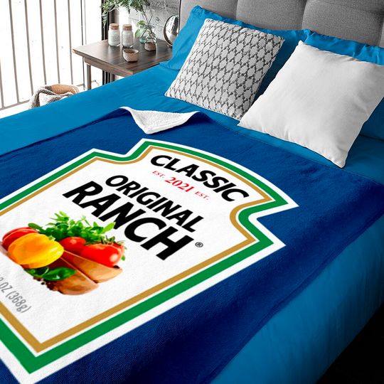 Discover Ranch Sauce Green Salad Dressing Halloween Baby Blankets