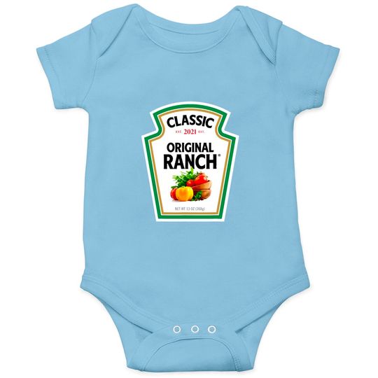 Discover Ranch Sauce Green Salad Dressing Halloween Onesies