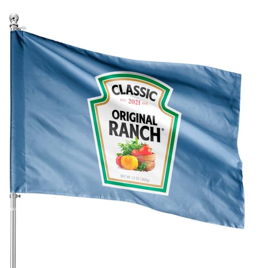 Discover Ranch Sauce Green Salad Dressing Halloween House Flags