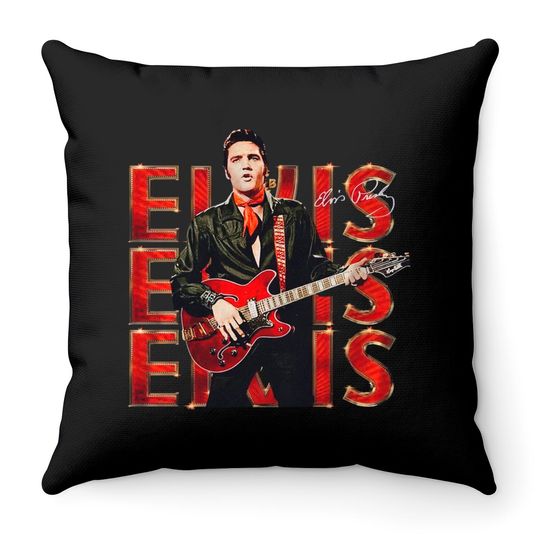 Discover Elvis Presley Rock Art Throw Pillows, Elvis Presley 2022 Throw Pillows