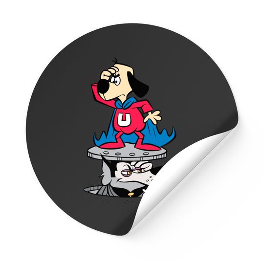 Discover Underdog | Underdog & Riff Raff On Look-Out Stickers