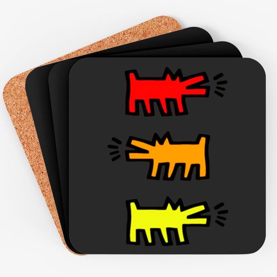 Discover Keith Haring Dog Merch Coasters