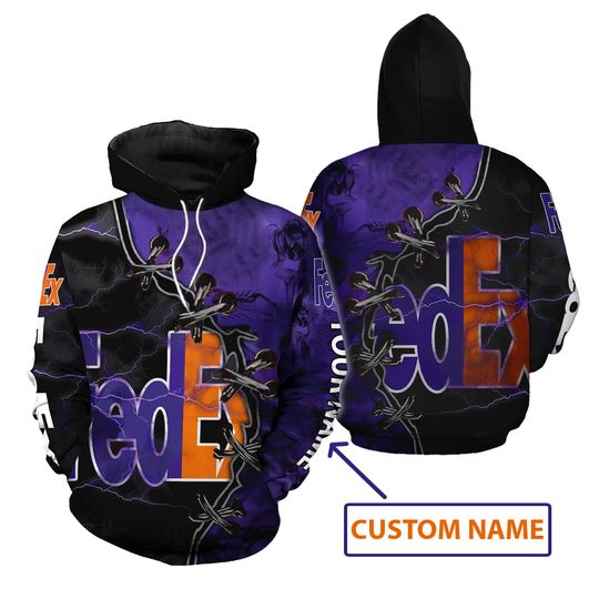 Discover FedEx Thunder Cool Custom Name Hoodie 3d for Delivery Driver