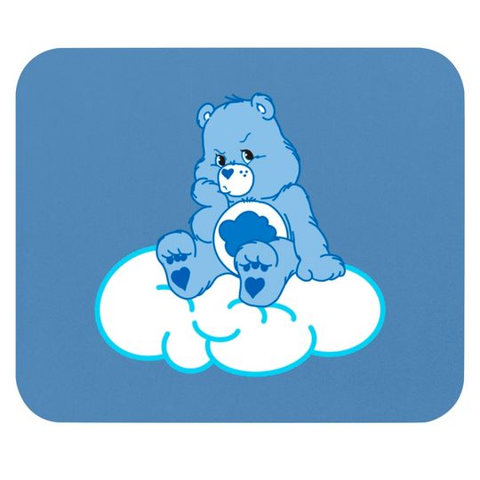 Discover Grumpy Bear pouting on cloud - Grumpy Bear - Mouse Pads