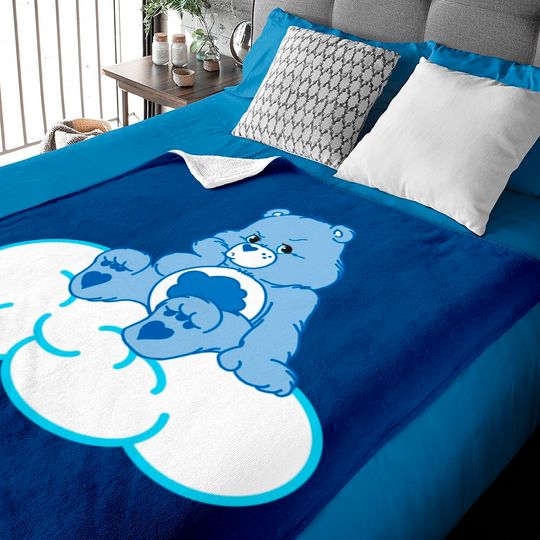 Discover Grumpy Bear pouting on cloud - Grumpy Bear - Baby Blankets