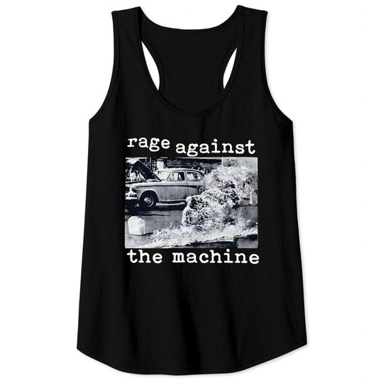 Discover Large Rage Aganist The Machine band Tank Tops