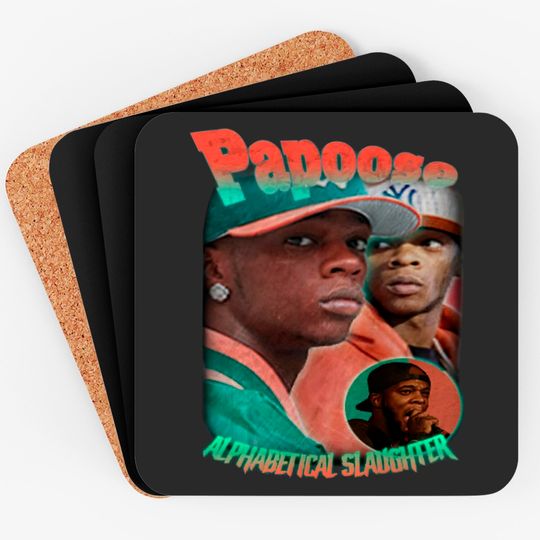 Discover Papoose Coasters | Alphabetical Slaughter | Heavy Cotton Coaster