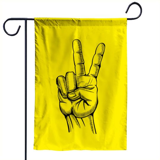 Discover Peace, Hand Sign, Peace out, Funny, Hands Garden Flags