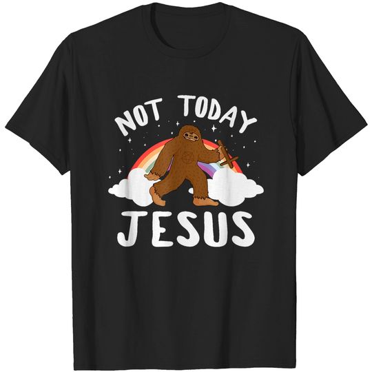 Discover Not Today Jesus 666 Satan Pentagram T-Shirt