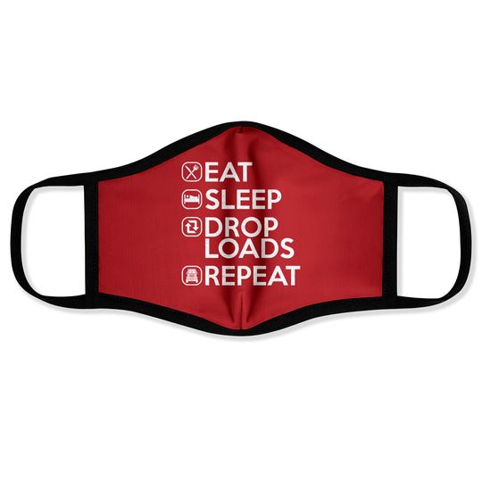 Discover Eat Sleep Drop Loads Repeat Face Masks