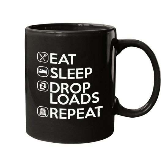 Discover Eat Sleep Drop Loads Repeat Mugs