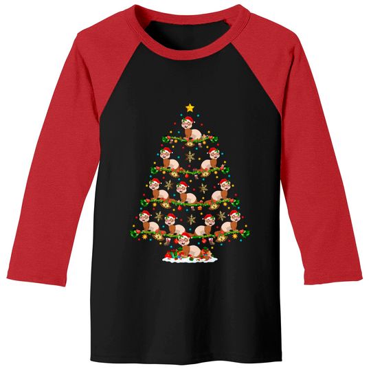 Discover Ferret Christmas Baseball Tees