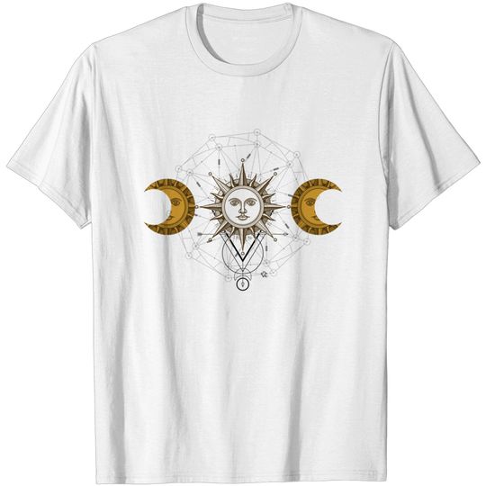 Discover wicca symbol of the sun and the moon - Wicca Symbol Of The Sun And The Moon - T-Shirt
