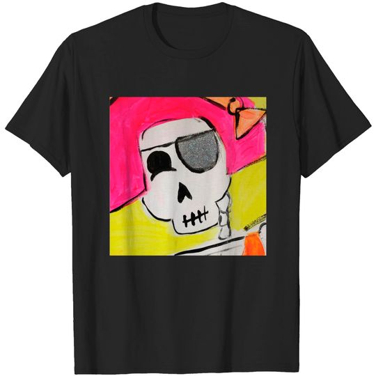 Discover Glitter Eyepatch - Harajuku - T-Shirt