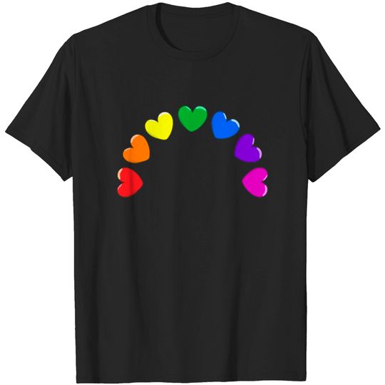 Discover Rainbow Hearts - Rainbow - T-Shirt