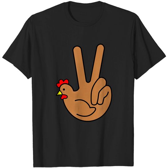 Discover Thanksgiving Turkey Peace Sign T-Shirt