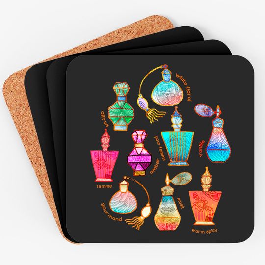 Discover Vintage Perfume - Makeup - Coasters