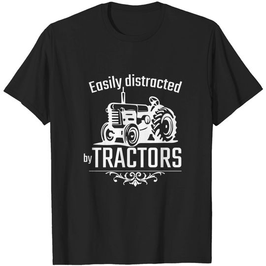 Discover Easily Distracted By Tractors - Kids Tractor T-Shirt