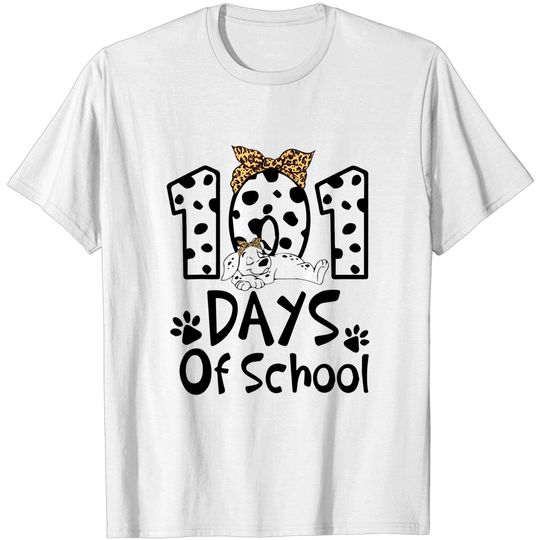 Discover 101 Days Of School Dalmatian Dog Boys Girls 100 Days Smarter T-Shirt