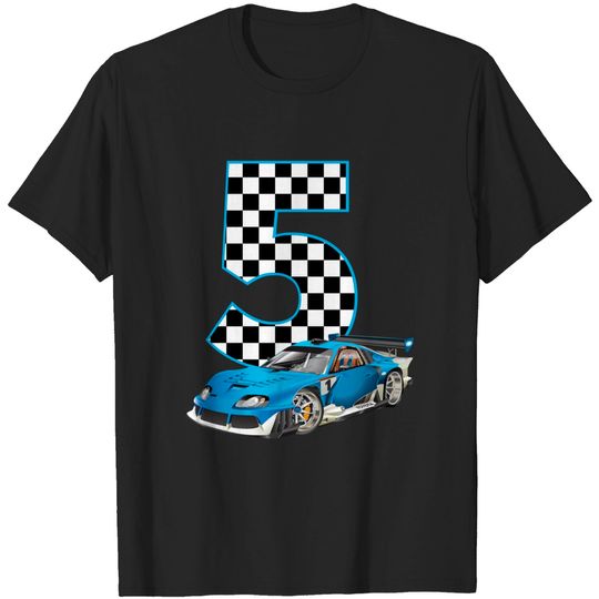 Discover Kids 5th Birthday Racing Car 5 Year Old T Shirt