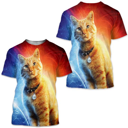 Discover Men Unisex Tee T shirt 3D Print Cat Graphic Prints