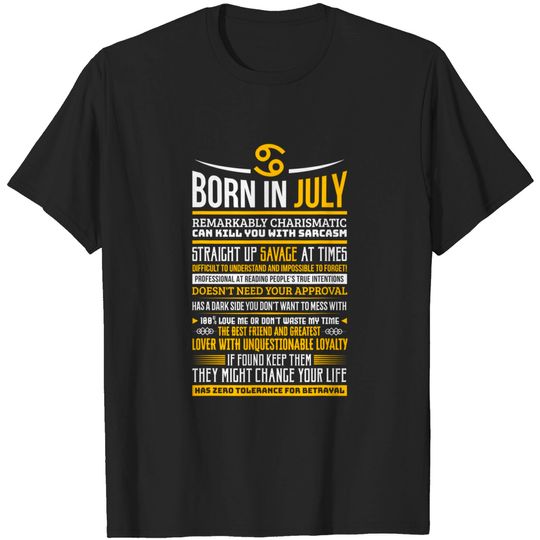 Discover Born In July Cancer Zodiac Facts Traits Horoscope Sign T Shirt