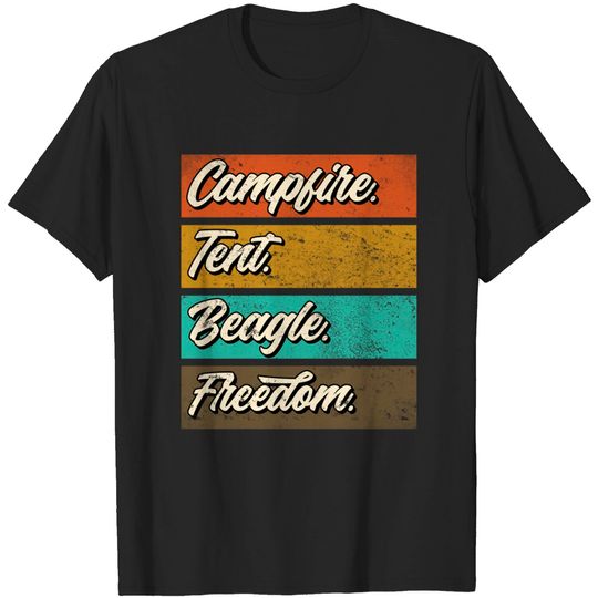 Discover Camping with my beagle dog . Perfect present for mother dad friend him or her - Beagle - T-Shirt