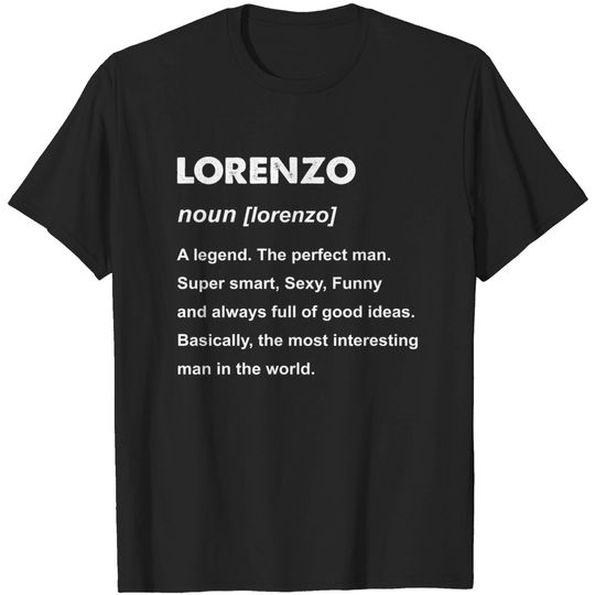 Discover Mens Lorenzo Name T-Shirt