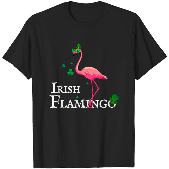 Discover Funky Irish Pink Flamingo Green Bird St Pattys Day T-Shirt