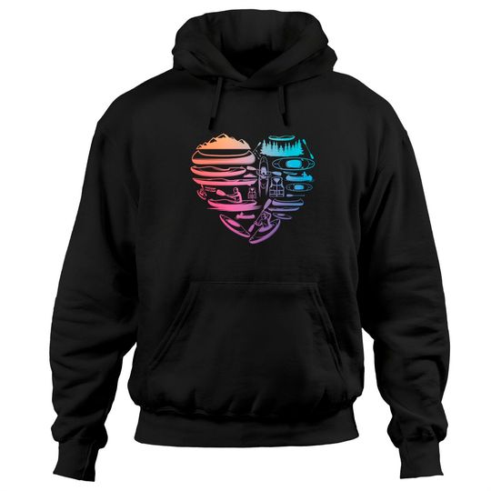 Discover Kayaking lover heart Cool Kayak girl boy men women gifts Yak Pullover Hoodie