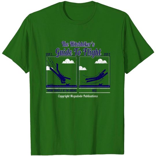 Discover A Guide To Flight - Hitchhikers Guide To The Galaxy - T-Shirt
