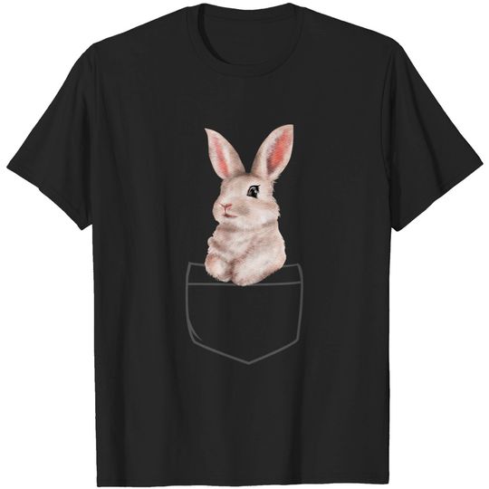 Discover Bunny Rabbit with Flowers T-Shirt