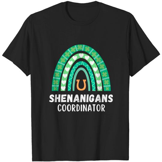 Discover Shenanigans Coordinator Green Rainbow St Patricks Day T-Shirt