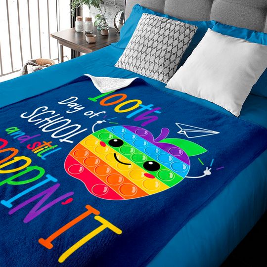 Discover Happy 100 Days Of School And Still Poppin 100th Day Pop it Baby Blankets