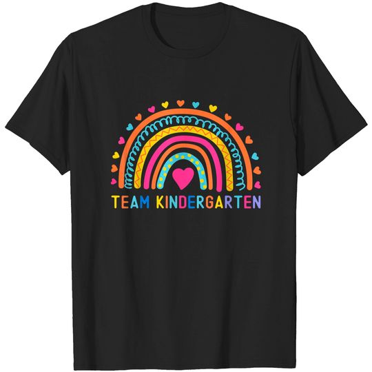 Discover Team Kindergarten Rainbow Girls Boys Teacher Back To School T-Shirt
